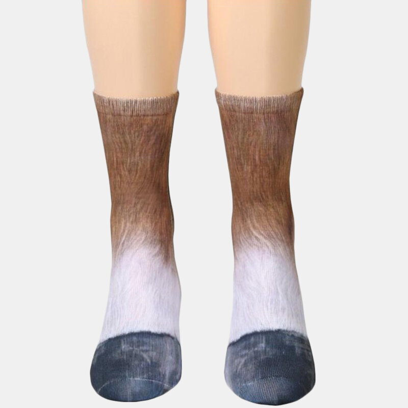 
	Unisex Adult Animal Printed Socks Animal Tube Socks 3d Print Animal Foot Hoof Socks