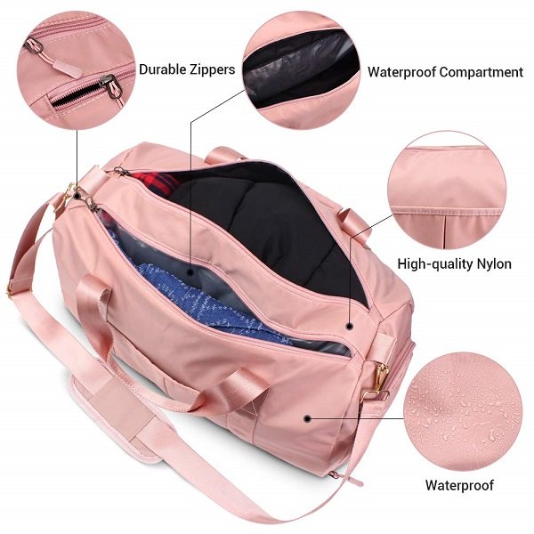 
	Solid Color Memory Cloth Material Waterproof Sports Fitness Storage Bag Portable Travel Storage Bag