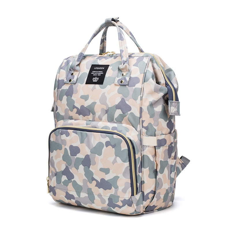 
	Camouflage pattern Baby Diaper Nappy Backpack Large Capacity Waterproof Nappy Mother Organizer