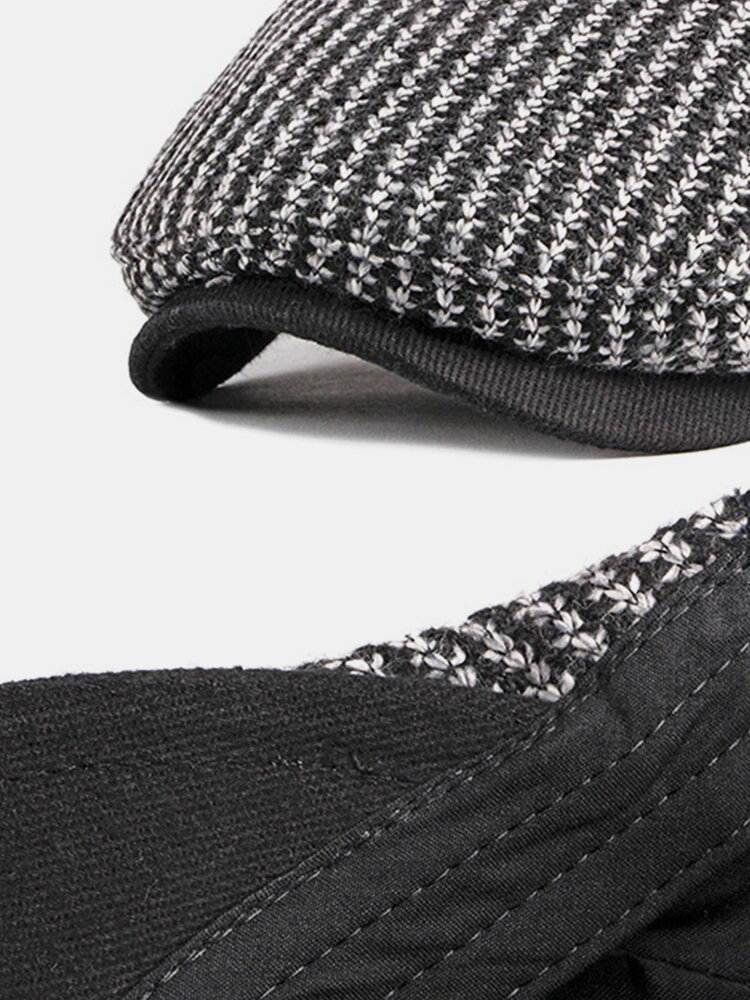 
	Men Peaked Cap Autumn Winter British Retro Beret Casual Forward Cap Flat Cap