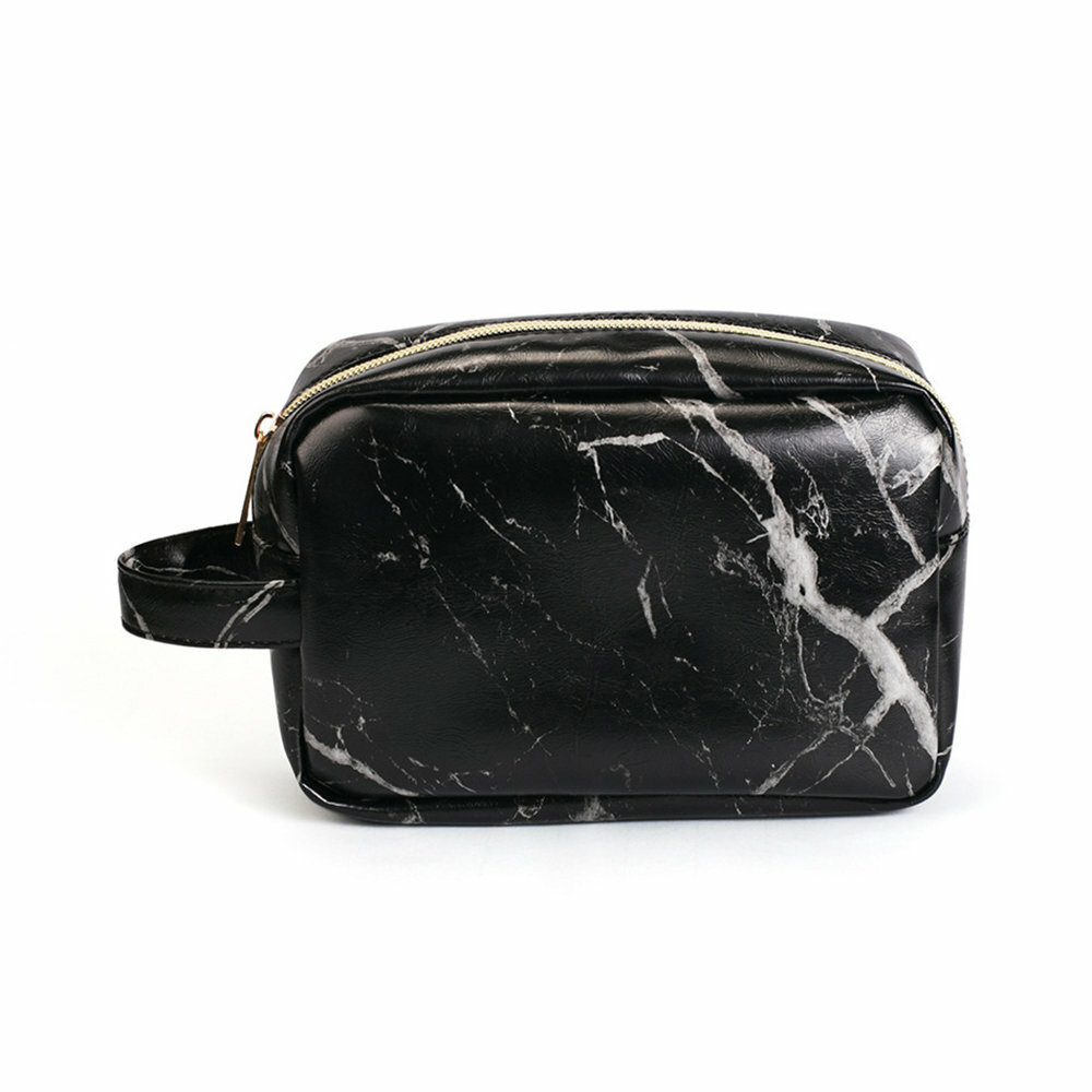 
	Portable Comestic Bag Marble Makeup Organizer Case Storage Bag Travel Bag Black White Two Size