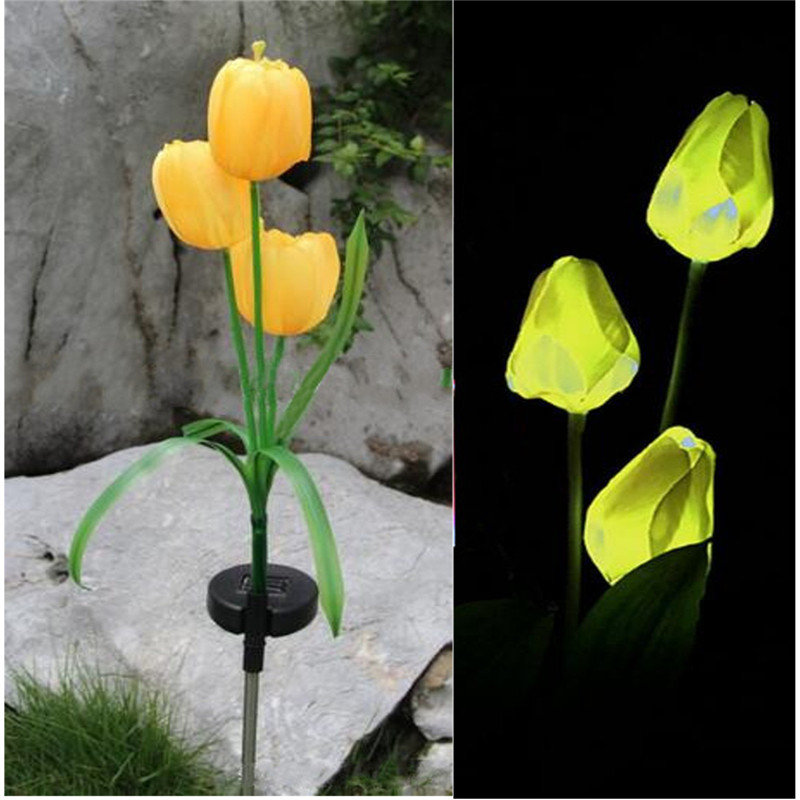 
	Solar Power Tulip Flower Garden Stake Landscape Lamp Outdoor Yard LED Light