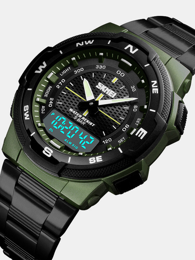 
	Multifunctional Men Business Watch Dual Time Luminous Waterproof Quartz Watches