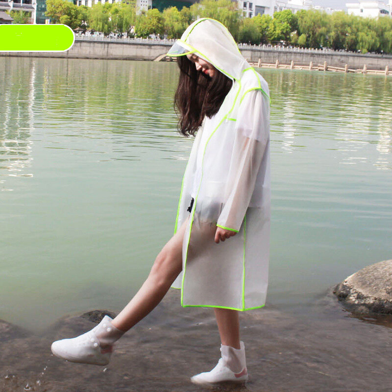 
	Fashion Couple EVA Environmental Raincoat Transparent Outdoor Travel Vattent&auml;t Raincoat