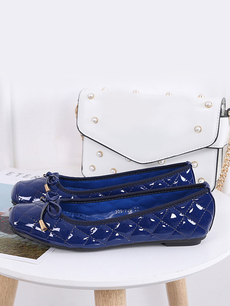 
	Women Bow Decor Slip On Casual Ballet Flats