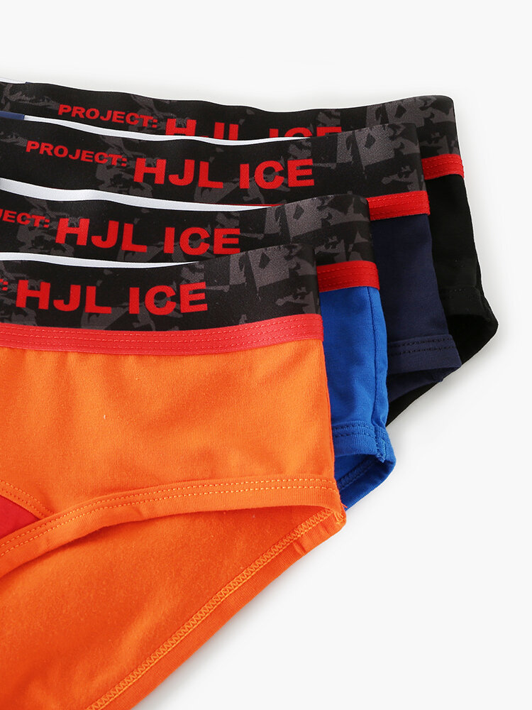 
	Sexy Colorblock Patchwork Cotton Breathable Underwear Thin Stitching Elastic Brief for Men