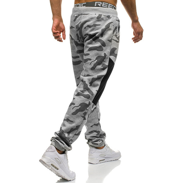 
	Mens Camo Drawstring Elastic Waist Slim Fit Fitness Jogging Casual Sport Pants