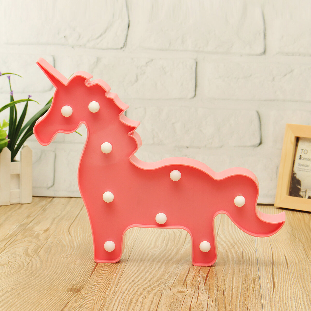 
	Unicorn LED Night Light Battery Lamp Baby Kids Bedroom Living Room Home Decor