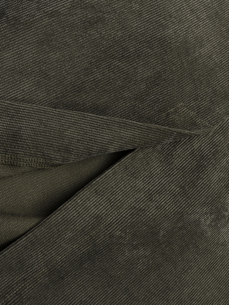 
	Corduroy V-neck Sleeveless Button Plus Size Jumpsuit Dress for Women