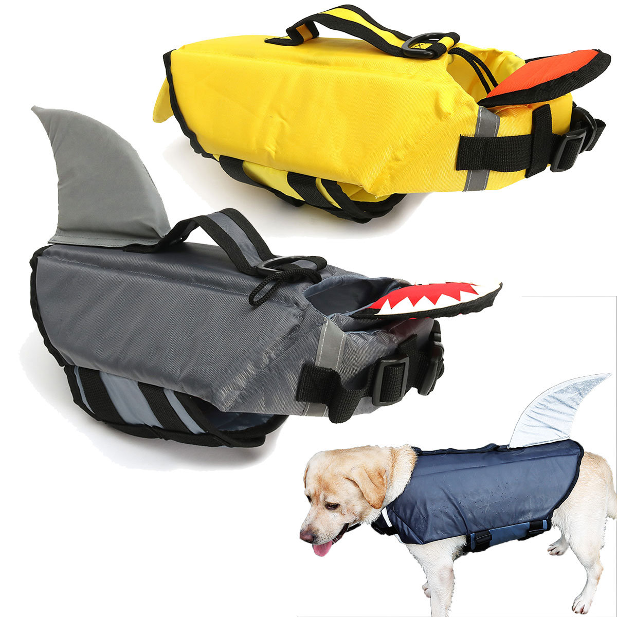 
	2 Patterns Pet Dog Waterproof Swimming Life Jacket Pet Clothing