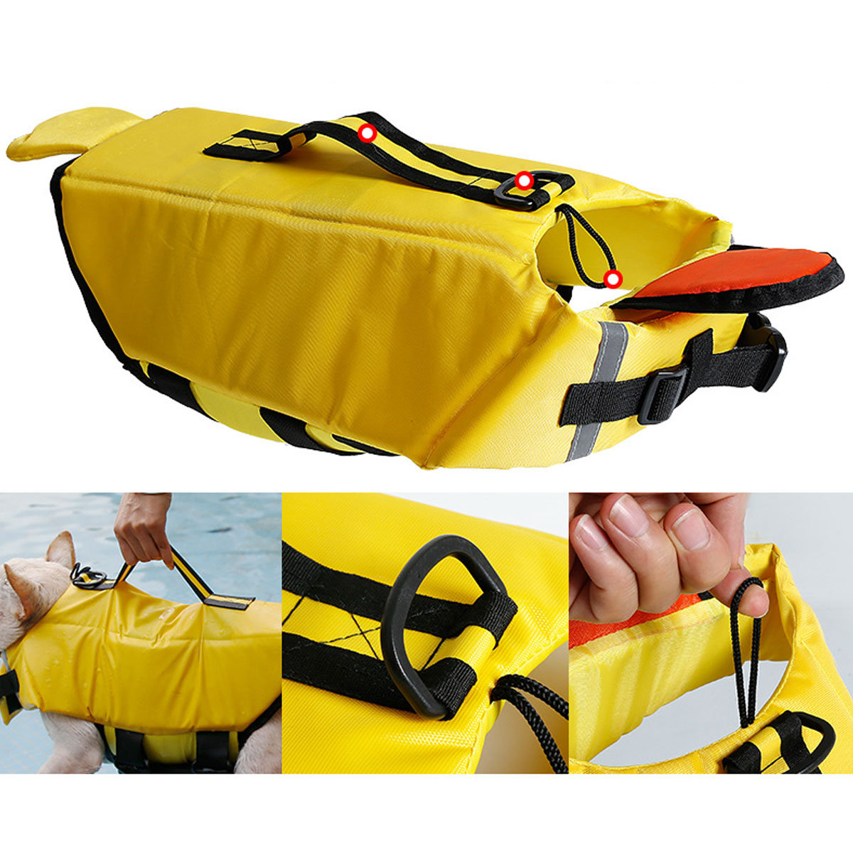 
	2 Patterns Pet Dog Waterproof Swimming Life Jacket Pet Clothing