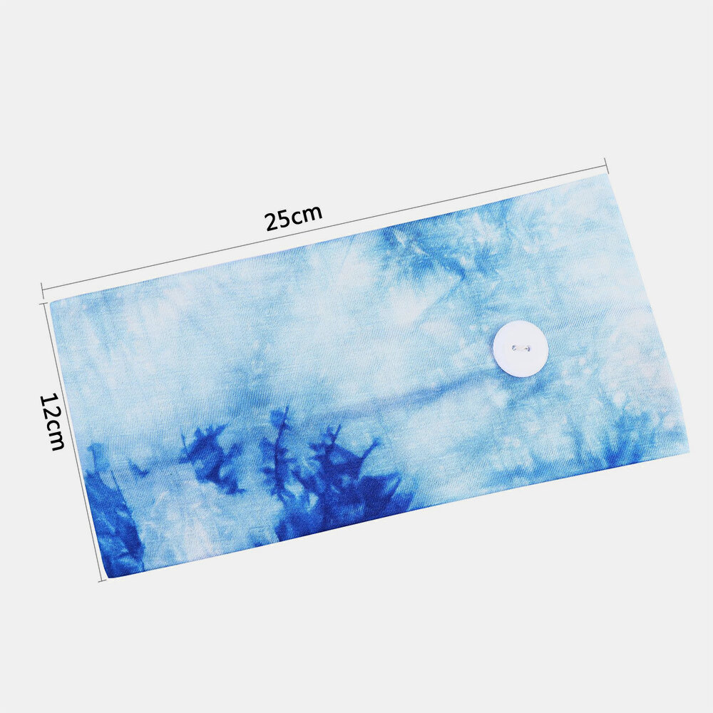 
	Gradient Folk-custom Headband Mask Anti-leather Button Headband