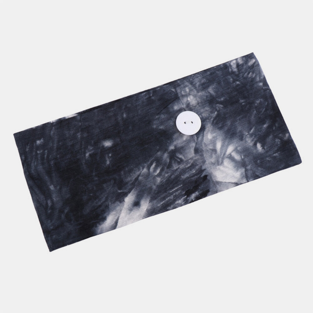 
	Gradient Folk-custom Headband Mask Anti-leather Button Headband