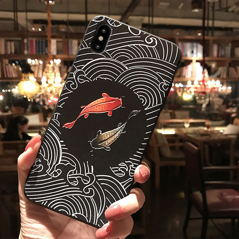 
	Phone Shell Red Bottom White Crane Phone Case