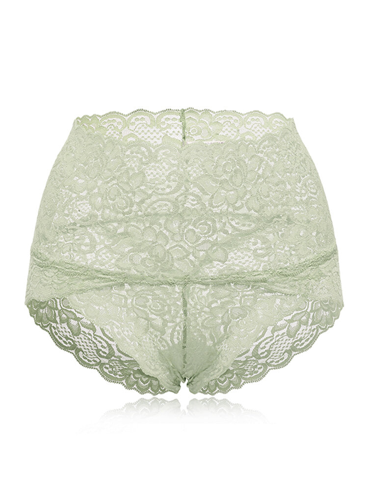 
	High Waisted Lace Cotton Crotch Tummy Shaping Butt Lifter Panty