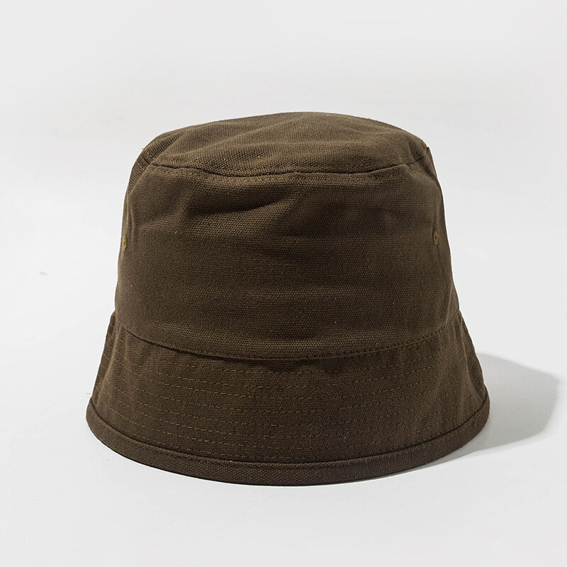 
	Unisex Solid Color Cotton Hat Bucket Hats