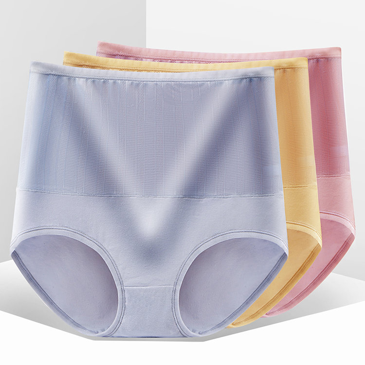
	Plus Size Cotton High Waisted Seamless Tummy Control Panties