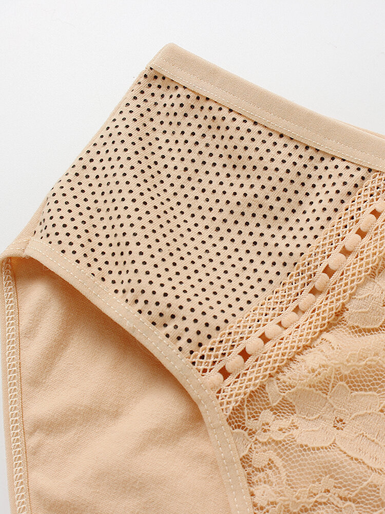 
	Plus Size Sexy See Through Lace High Waisted Panties