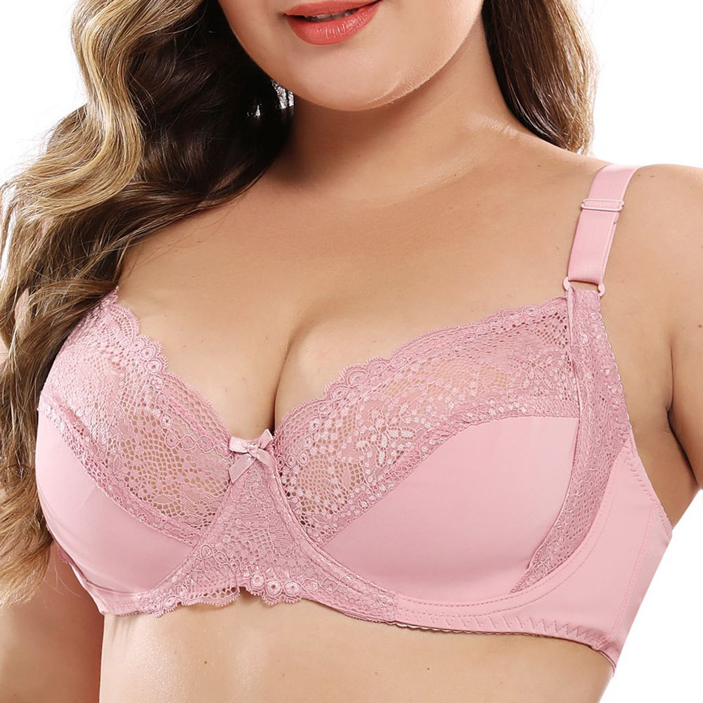 
	Plus Size Push Up Lightly Line Lace Patchwork Bras