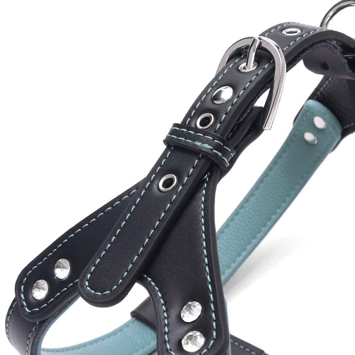 
	Genuine Leather Dog Harness Pet Puppy No Pull Dog Walking Harness Vest S M L