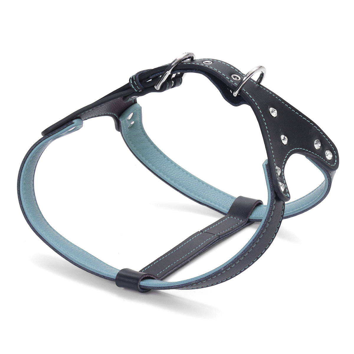 
	Genuine Leather Dog Harness Pet Puppy No Pull Dog Walking Harness Vest S M L