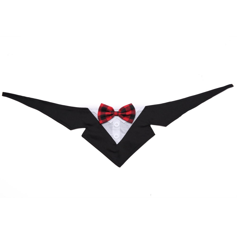 
	Formal Dog Tuxedo Bandana Ties Adjustable Neckerchief Pet Bow Tie for Wedding Party