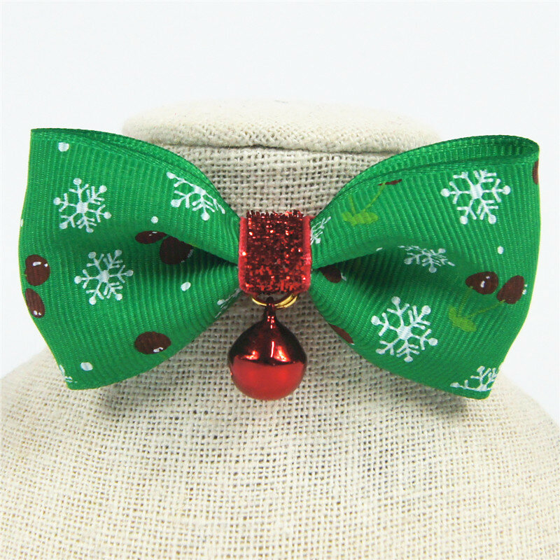 
	Christmas Halloween Pet Collar Cat Dog Universal Bow Bell Neck Flower