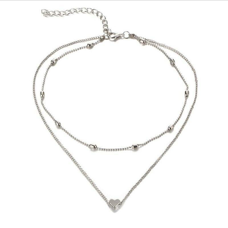 
	Trendy Double-layered Heart Anklet Peach Heart Beach Anklet