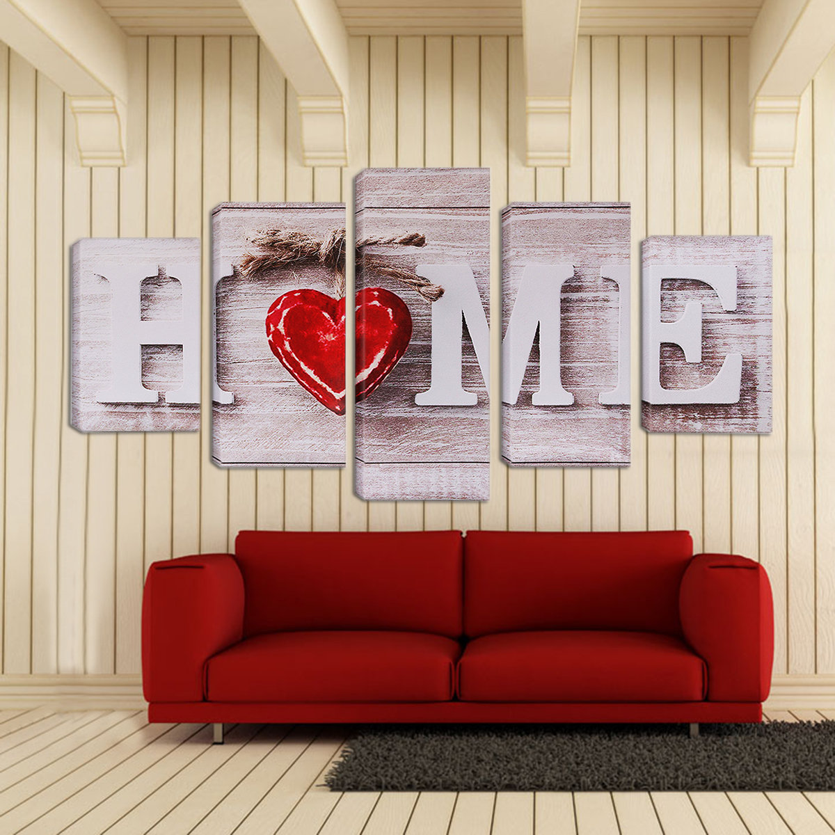 
	5Pcs Love HOME Canvas Painting Wall Art Bedroom Living Room Home Decor Unframed