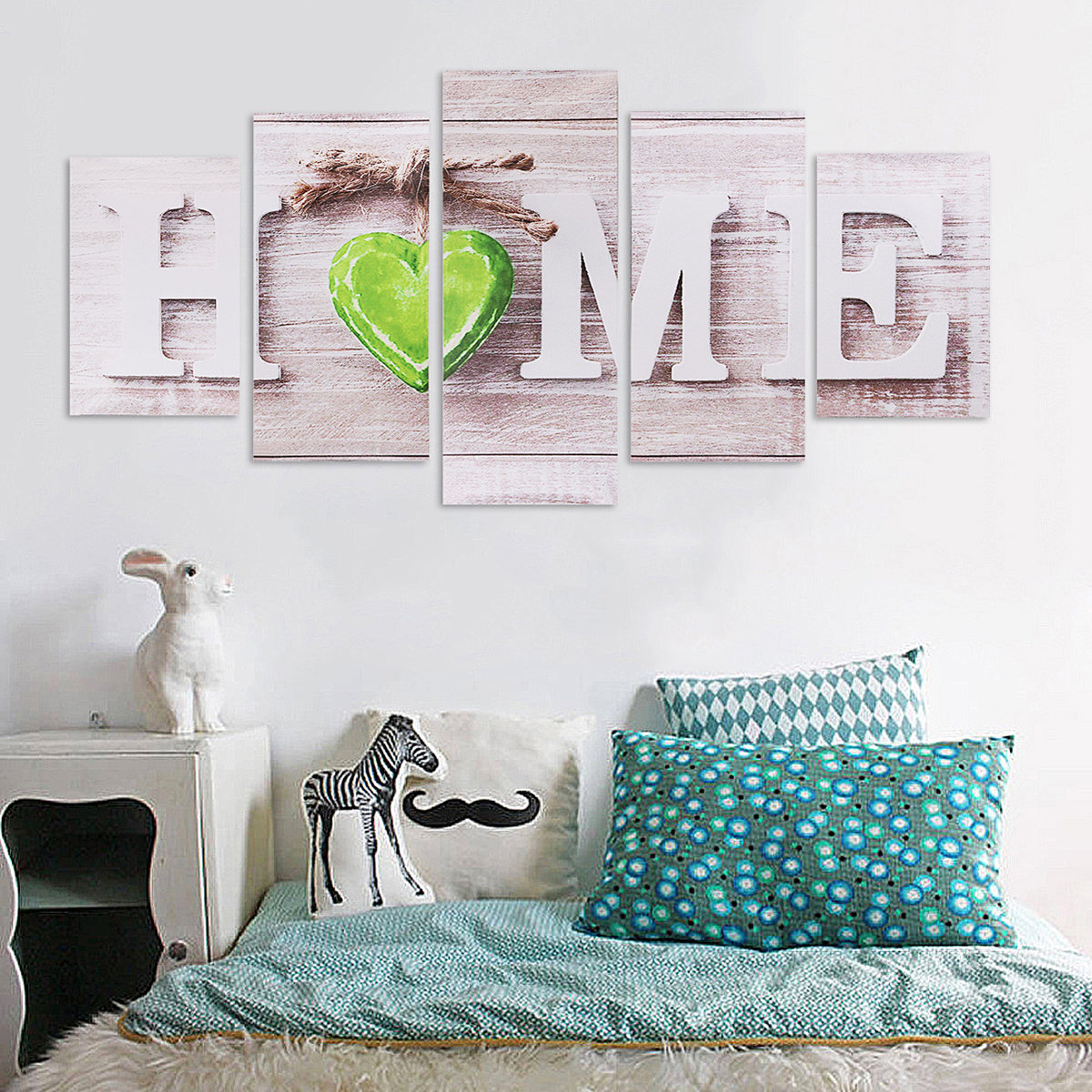 
	5Pcs Love HOME Canvas Painting Wall Art Bedroom Living Room Home Decor Unframed