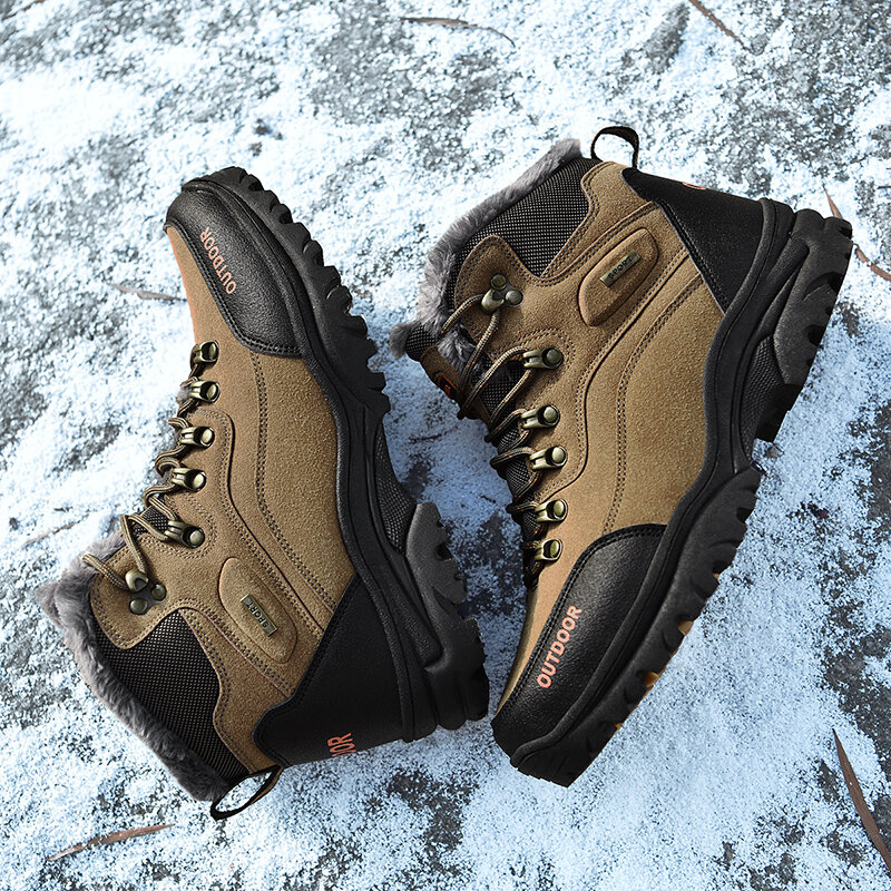 
	Men Outdoor Non-slip Hard Wearing Warm Lining Casual Hiking Boots