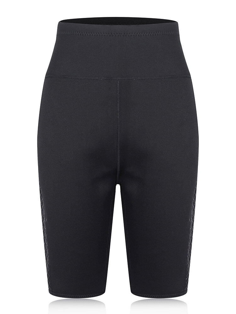 
	3XL Tummy Control Print Pocket Neoprene Sauna Shorts