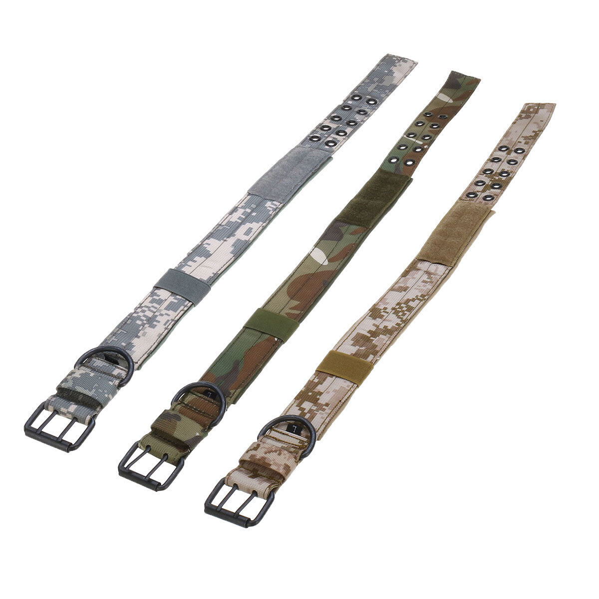 
	Camouflage Nylon Medium And Large Dog Training Tactics Dog Collar Five Position Adjusting Pin Buckle