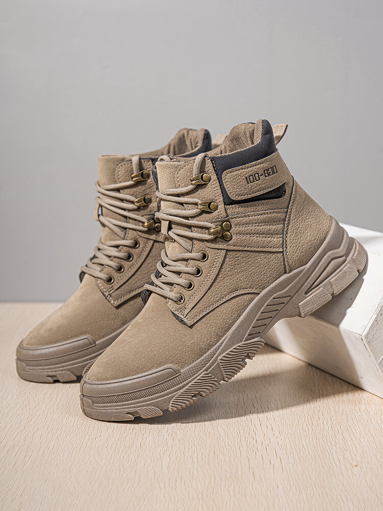 
	Men Synthetic Suede Non Slip Outdoor Casual Ankle Boots