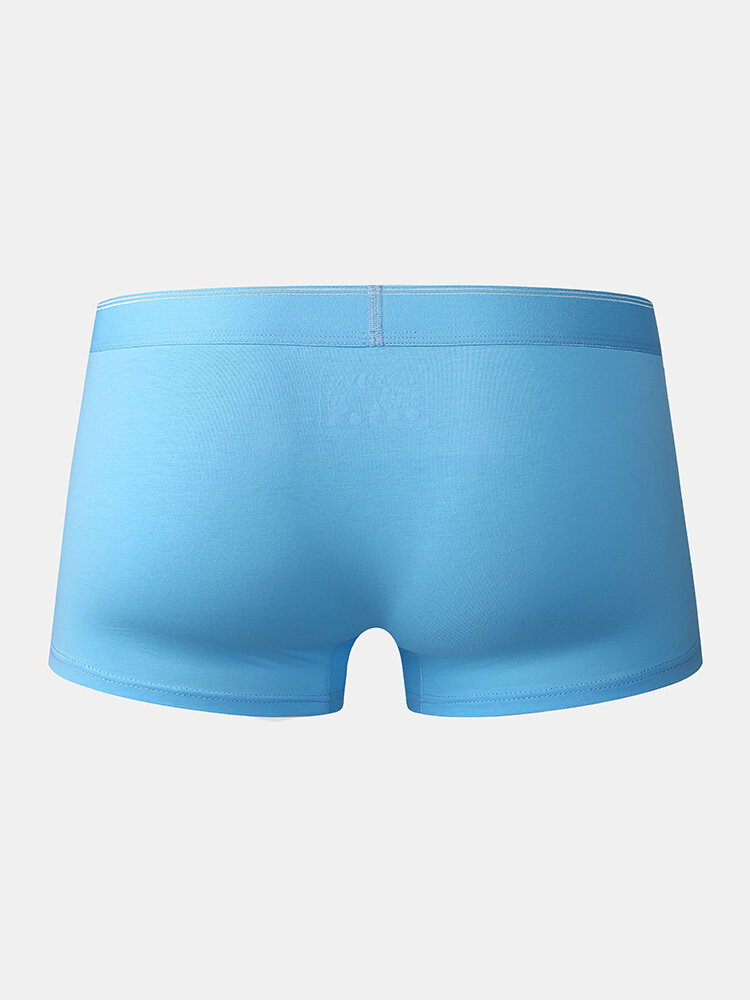 
	Mens Letter Figure Print Cotton Breathable Underwear U Convex Boxer Briefs