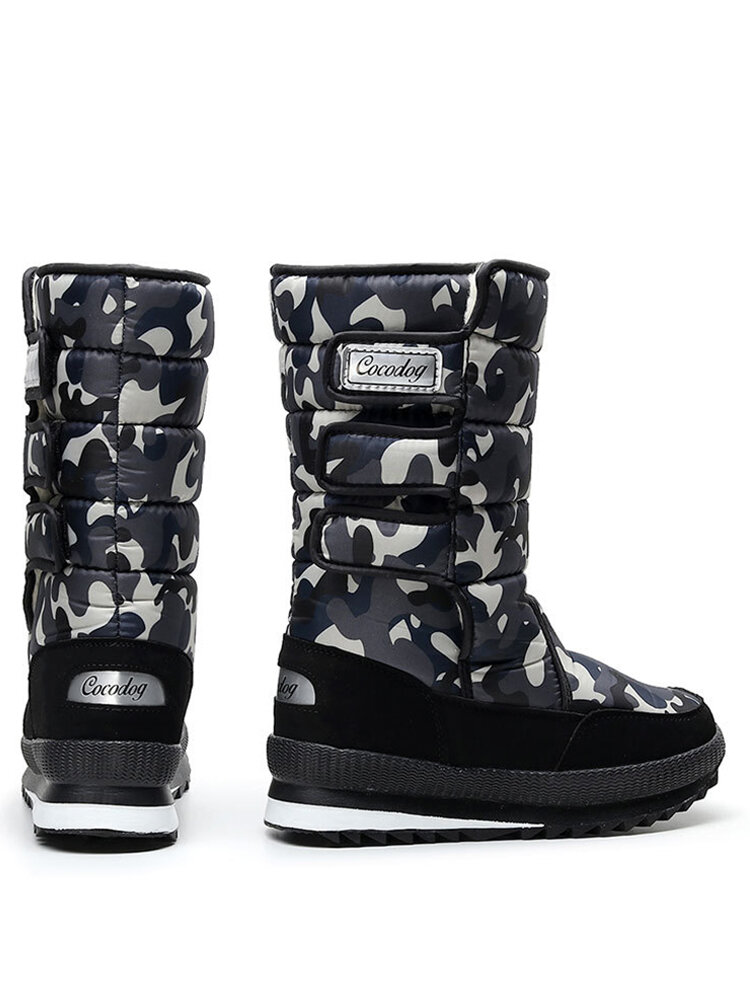
	Men Warm Non-Slip Water Proof Camo Casual Mid-Calf Snow Boots