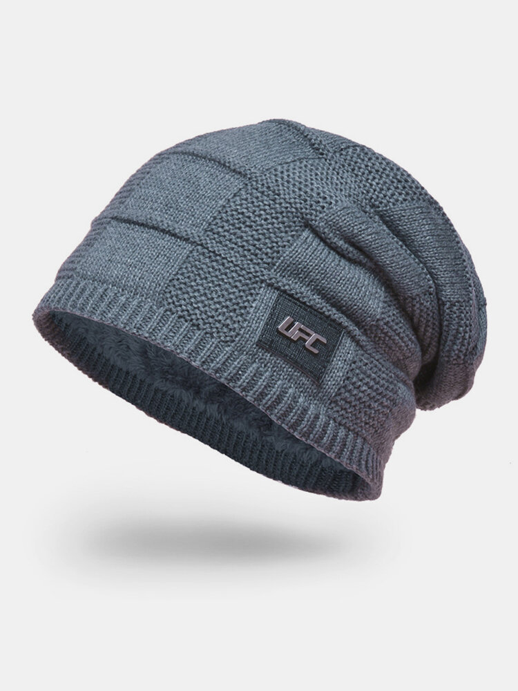 
	Men Wool Plus Thick Winter Keep Warm Windproof Knitted Hat