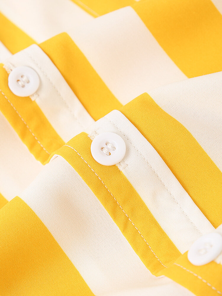 
	Men Four Colors Short Sleeve Casual Striped Designer Shirts