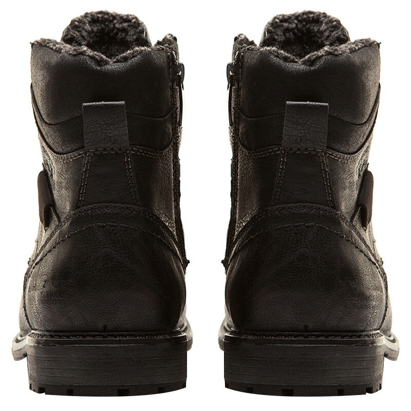 
	Men Retro Non Slip Warm Lining Lace Up Casual Zipper Ankle Boots