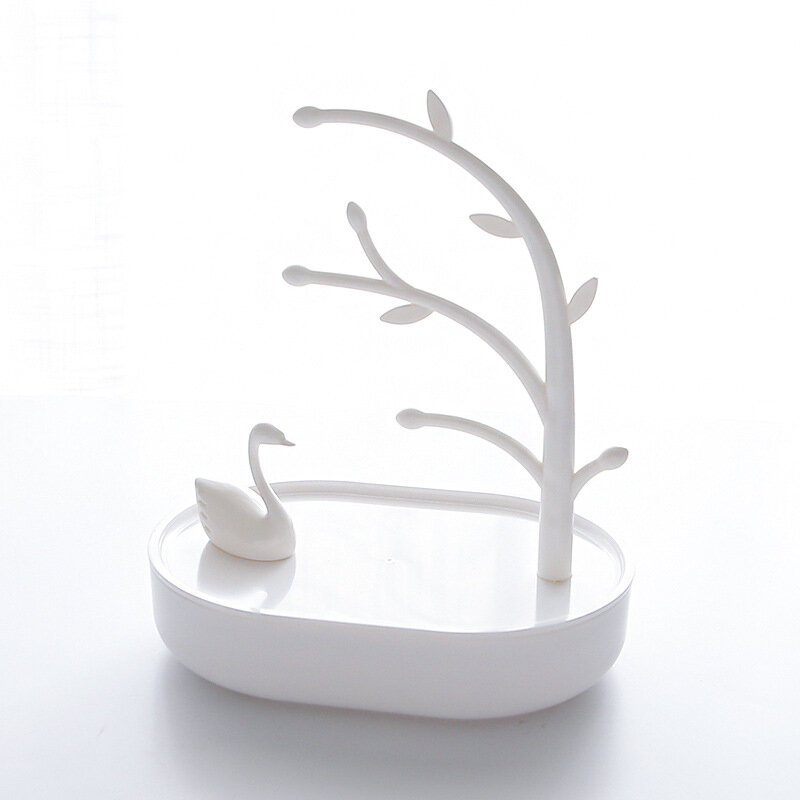 
	Swan Lake Jewelry Storage Box Removable Double Layers Storage Rack