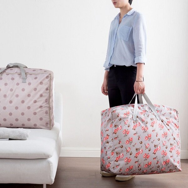 
	SaicleHome Oxford Printed Clothes Quilts Storage Bags Moisture-proof Folding Organizer