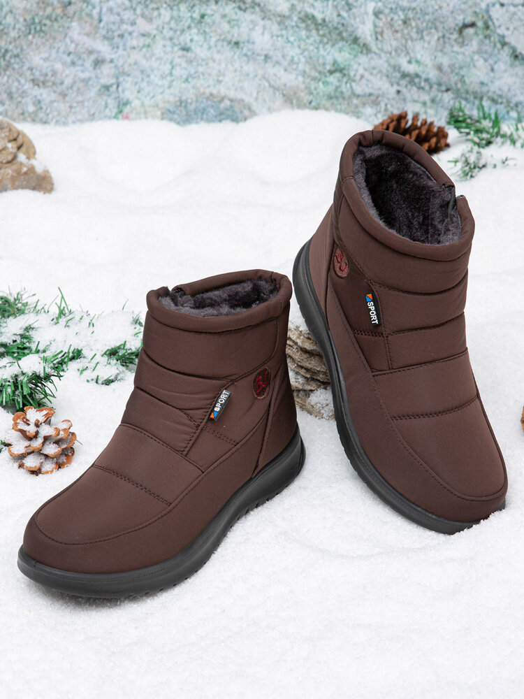 
	Plus Size Comfy Warm Cotton Side Zipper Women&rsquo;s Short Snow Boots