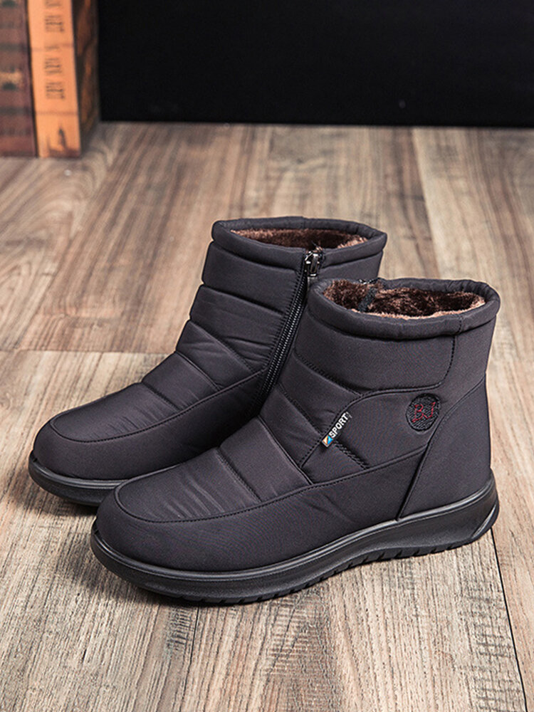 
	Plus Size Comfy Warm Cotton Side Zipper Women&rsquo;s Short Snow Boots