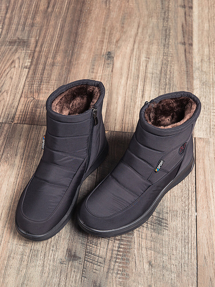 
	Plus Size Comfy Warm Cotton Side Zipper Women&rsquo;s Short Snow Boots