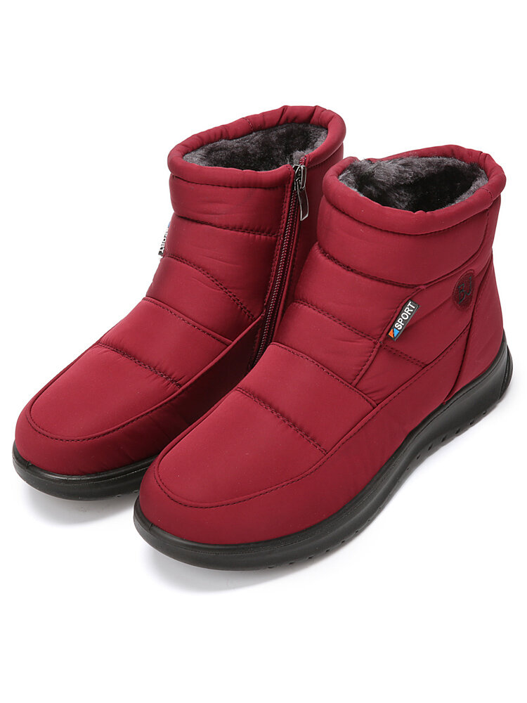 
	Plus Size Comfy Warm Cotton Side Zipper Women&rsquo;s Short Snow Boots