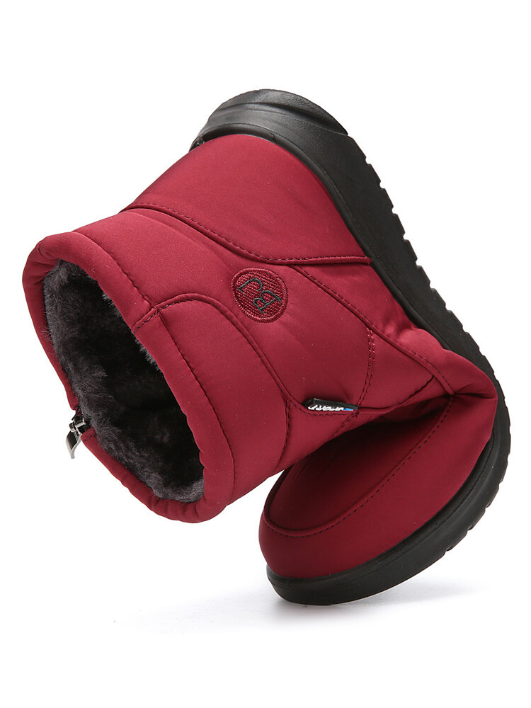 
	Plus Size Comfy Warm Cotton Side Zipper Women&rsquo;s Short Snow Boots