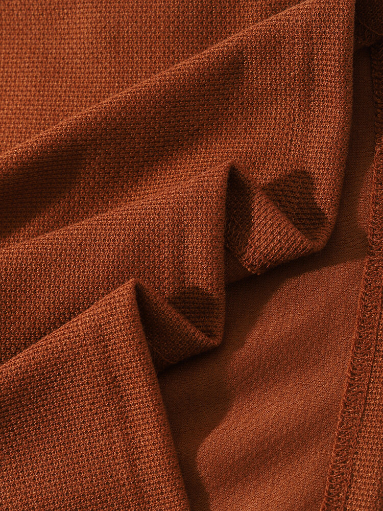 
	Mens Knit Irregular Color Block Stitching Preppy Short Sleeve T-Shirts