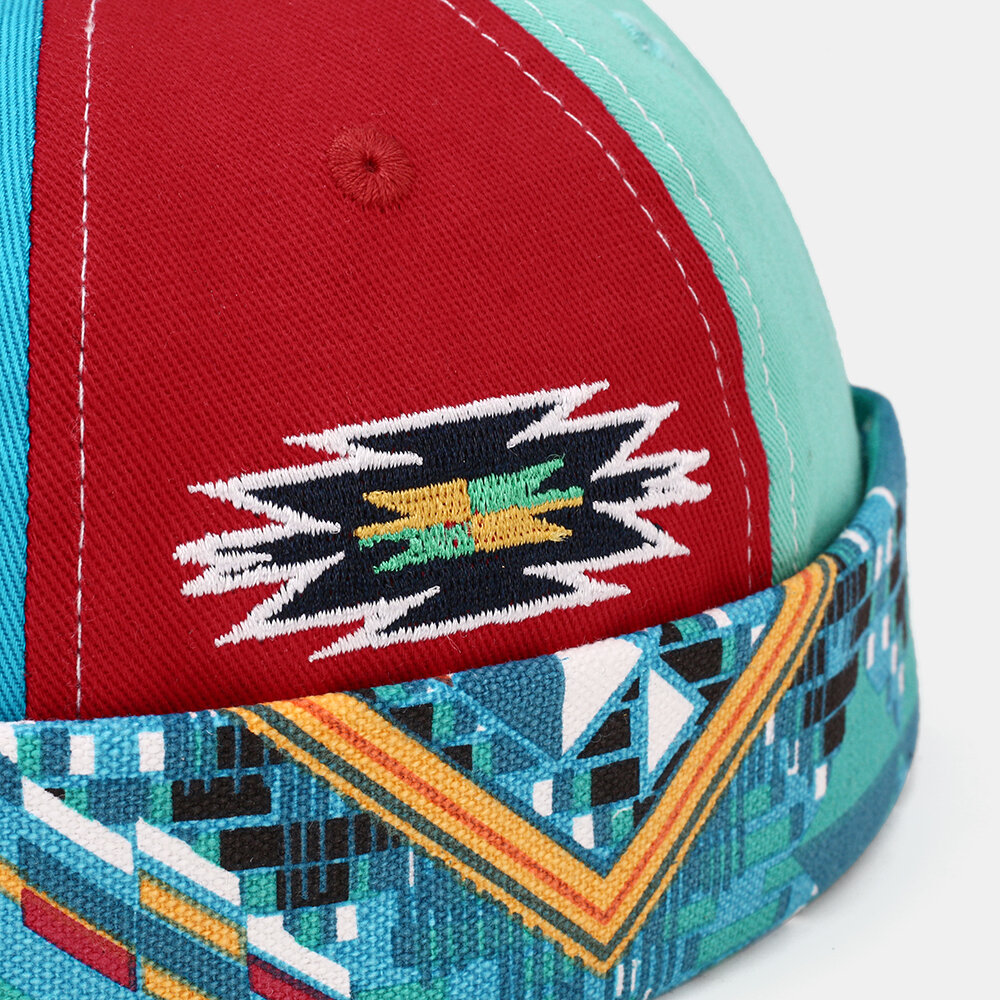 
	COLLROWN Women & Men Six-color Stitching Outdoor Leisure Hat Beanie Landlord Cap Skull Cap