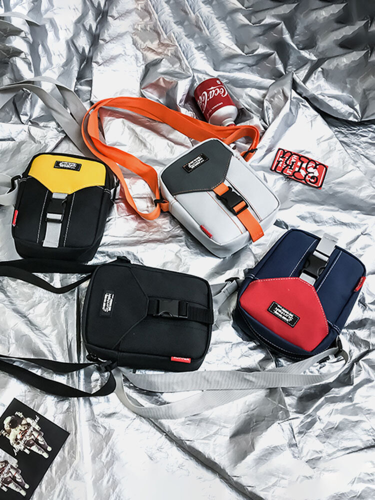 
	Men Oxford Ins Patchwork 6.5 Inch Phone Bag Crossbody Bag Hippie Bag