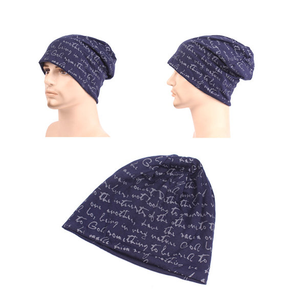 
	Men Autumn Warm Cotton Beanie Cap Casual Soft Breathable Skullies Knit Hat